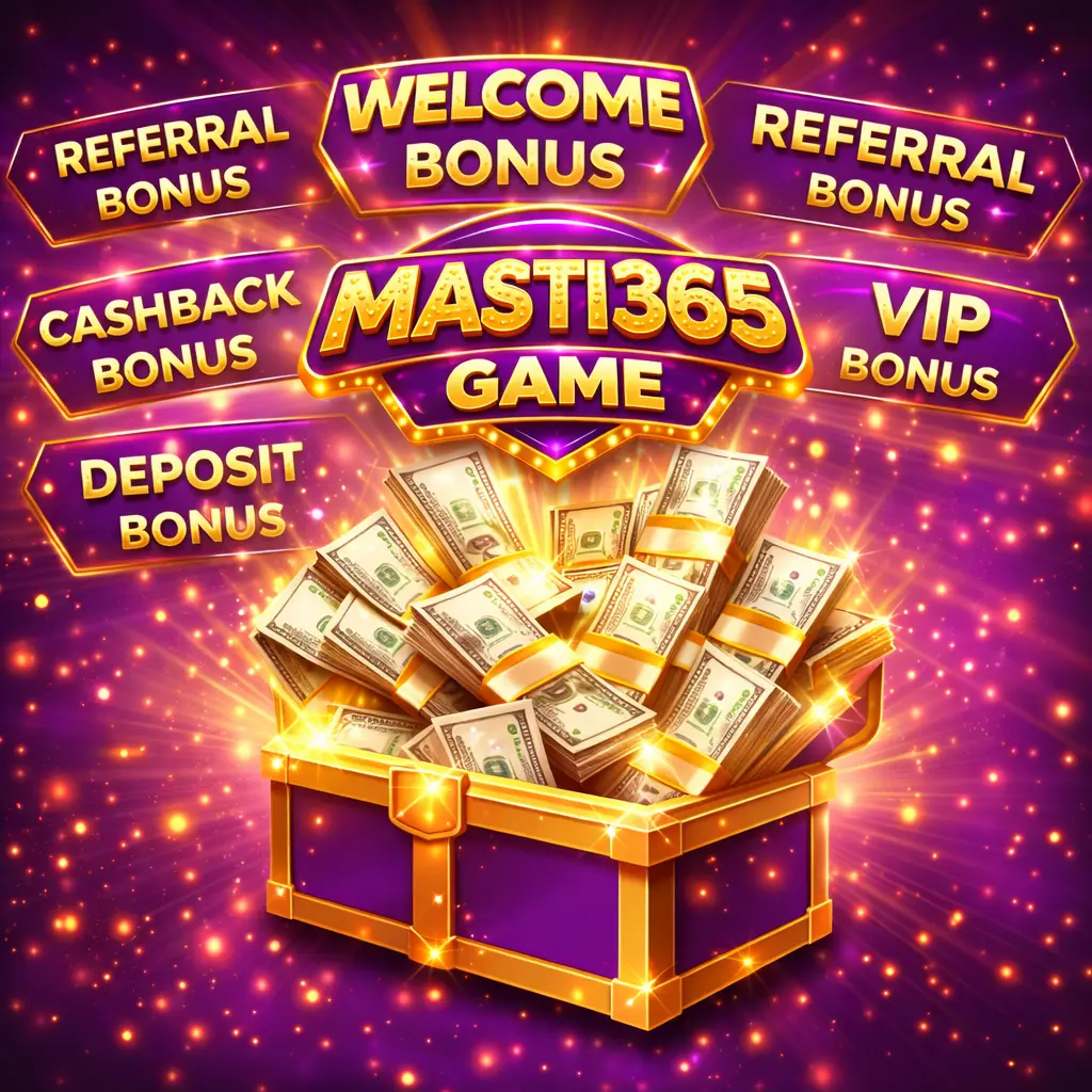 Masti365 Game - free welcome and sign up bonus - referral bonus - deposit bonus
